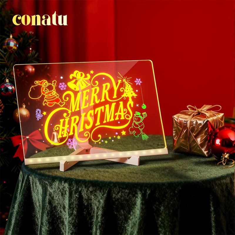 Led Drawing Board For Kids, Acrylic Dry Erase Light-Up Board with Stand Markers