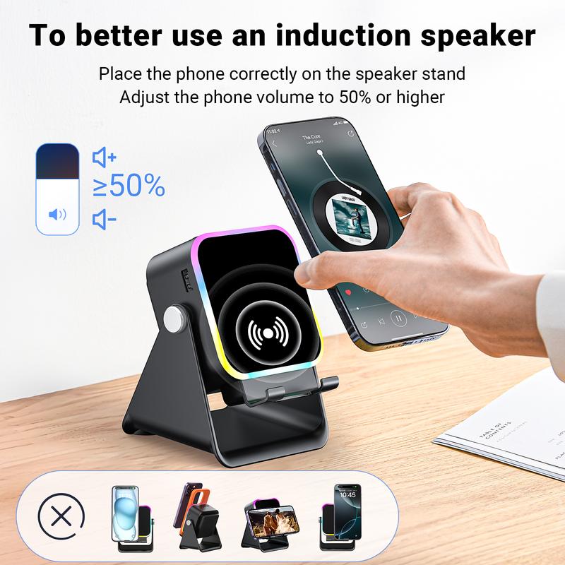 CoreGifts Wireless Induction Audio Speaker Stand