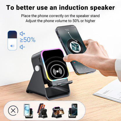 CoreGifts Wireless Induction Audio Speaker Stand